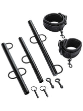 CalExotics Nocturnal Collection Spreader Bar with Cuffs Black Spreaders and Hangers